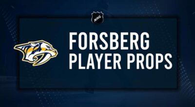 Filip Forsberg Player Prop Bets for the Predators vs. Red Wings Game - October 12