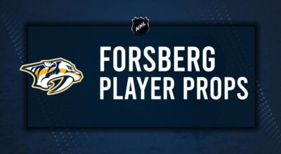 Filip Forsberg Player Prop Bets for the Predators vs. Stars Game - October 10