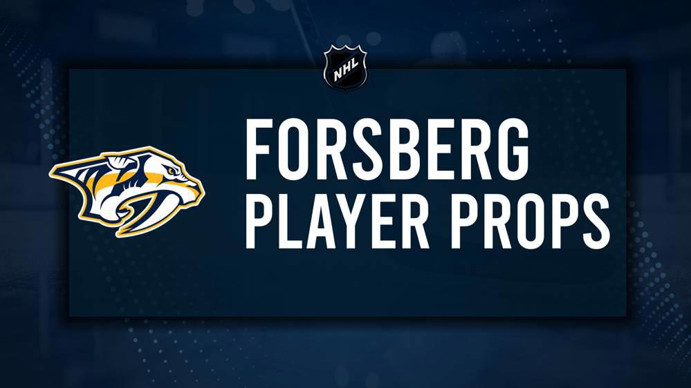 Filip Forsberg Player Prop Bets for the Predators vs. Golden Knights Game - January 14