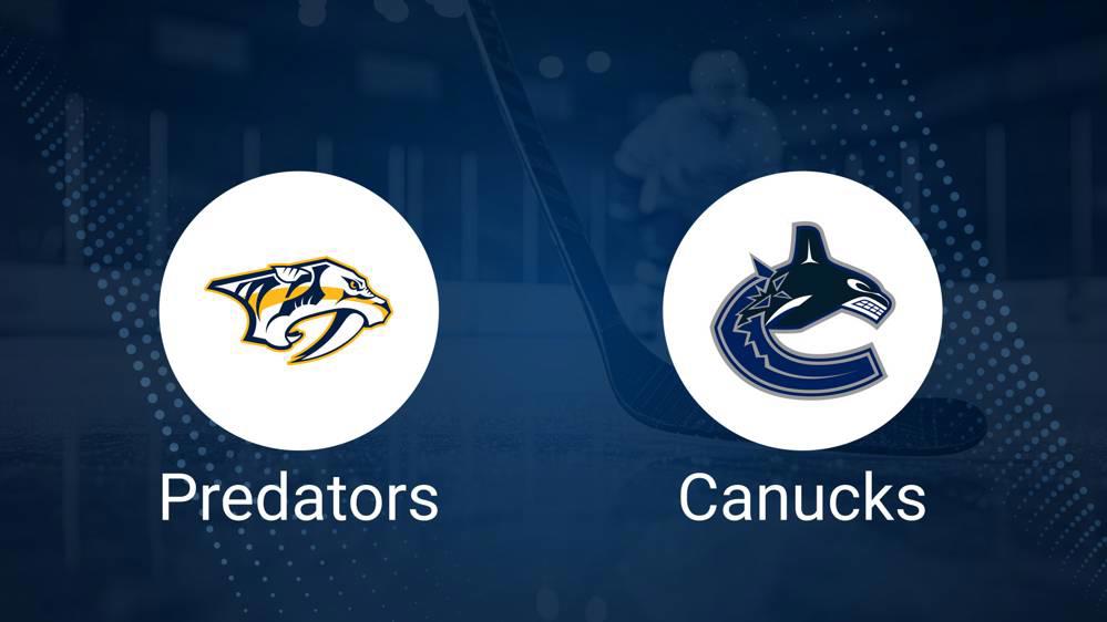 Where to Watch Nashville Predators vs. Vancouver Canucks on TV or Streaming Live - January 3